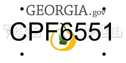 CPF6551 Georgia License Plate