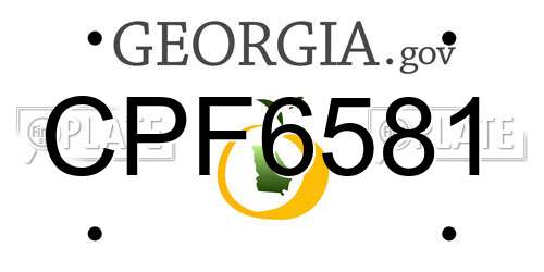 CPF6581 Georgia License Plate