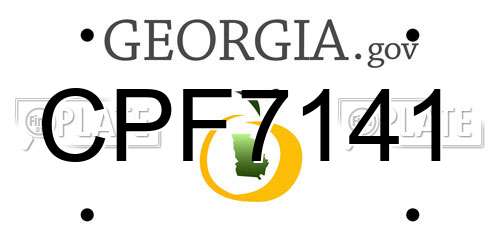 CPF7141 Georgia License Plate