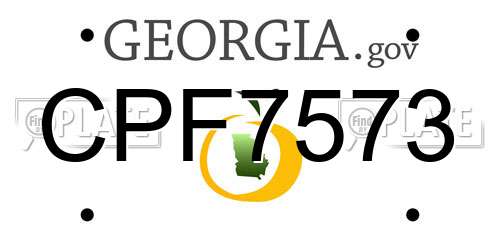 CPF7573 Georgia License Plate