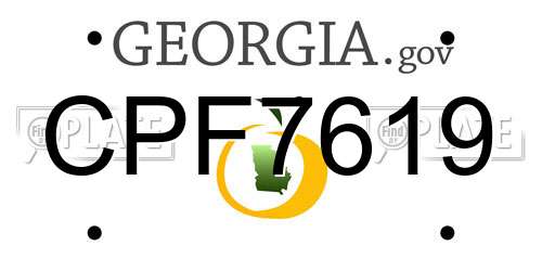 CPF7619 Georgia License Plate