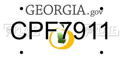 CPF7911 Georgia License Plate