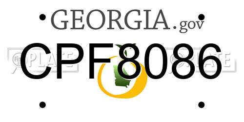CPF8086 Georgia License Plate