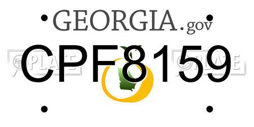 CPF8159 Georgia License Plate