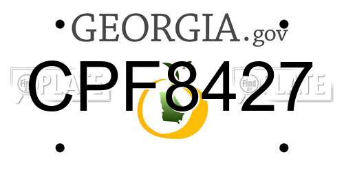 CPF8427 Georgia License Plate