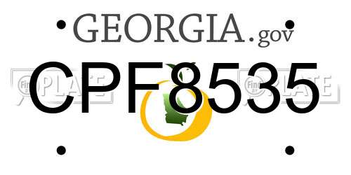 CPF8535 Georgia License Plate