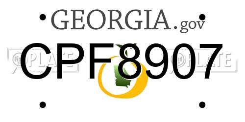 CPF8907 Georgia License Plate