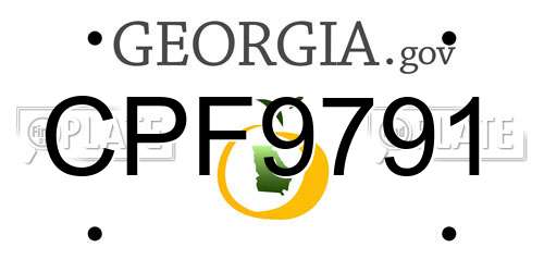 CPF9791 Georgia License Plate