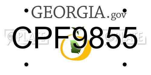 CPF9855 Georgia License Plate