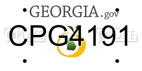 CPG4191 Georgia License Plate