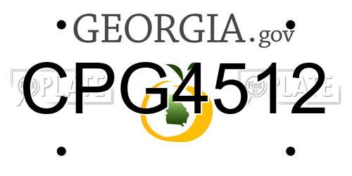 CPG4512 Georgia License Plate