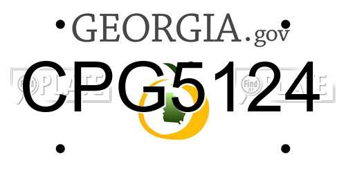 CPG5124 Georgia License Plate