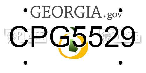 CPG5529 Georgia License Plate