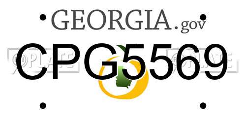 CPG5569 Georgia License Plate