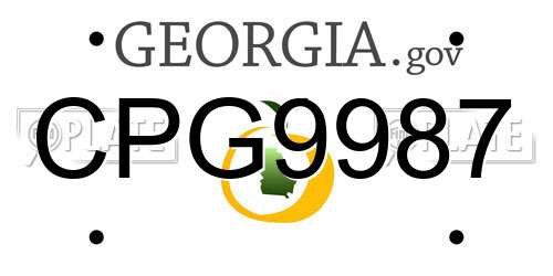 CPG9987 Georgia License Plate