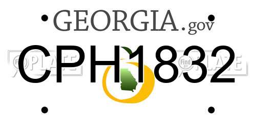 CPH1832 Georgia License Plate