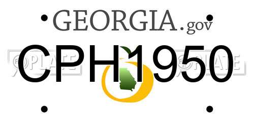 CPH1950 Georgia License Plate