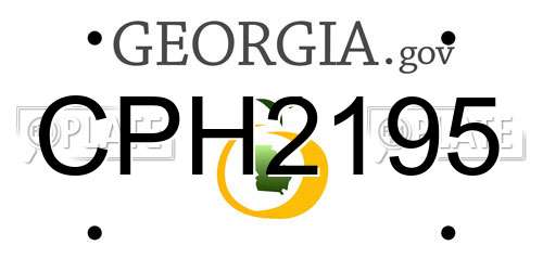 CPH2195 Georgia License Plate