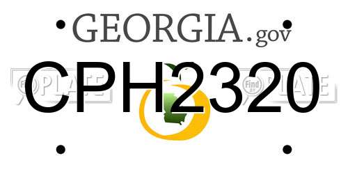 CPH2320 Georgia License Plate