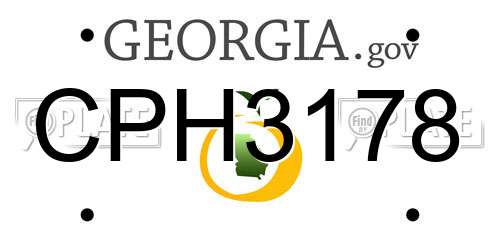 CPH3178 Georgia License Plate