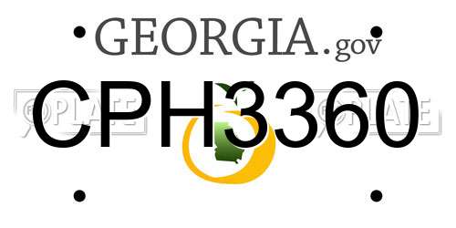 CPH3360 Georgia License Plate