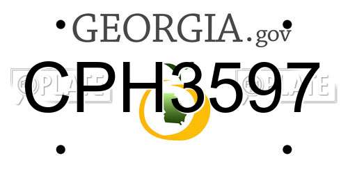CPH3597 Georgia License Plate