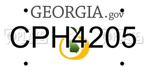 CPH4205 Georgia License Plate