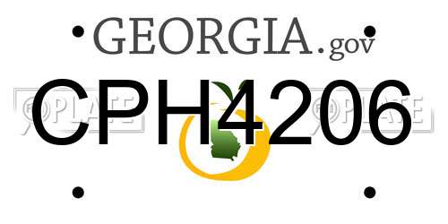 CPH4206 Georgia License Plate