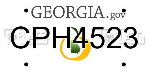 CPH4523 Georgia License Plate