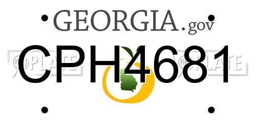 CPH4681 Georgia License Plate