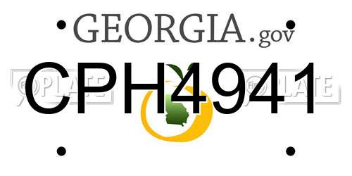 CPH4941 Georgia License Plate