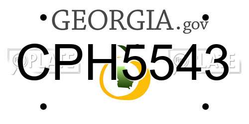 CPH5543 Georgia License Plate