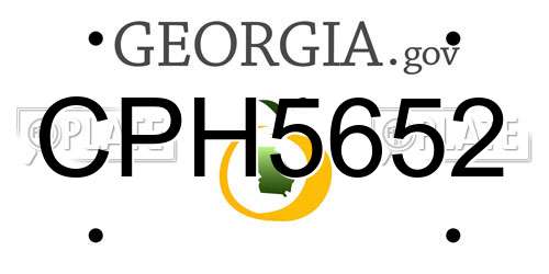 CPH5652 Georgia License Plate