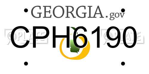 CPH6190 Georgia License Plate
