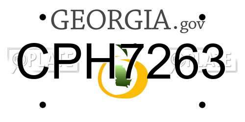 CPH7263 Georgia License Plate