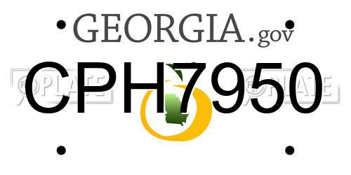 CPH7950 Georgia License Plate