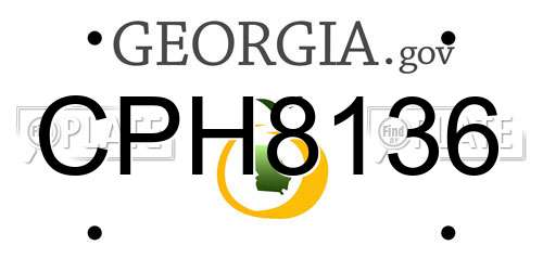 CPH8136 Georgia License Plate
