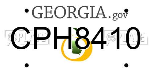 CPH8410 Georgia License Plate
