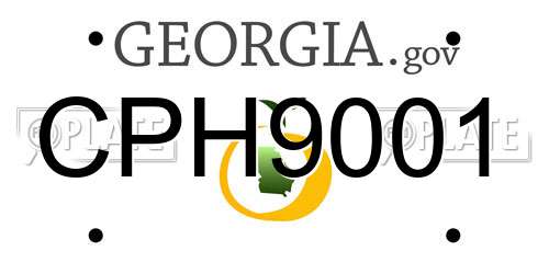 CPH9001 Georgia License Plate