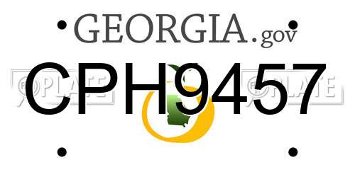 CPH9457 Georgia License Plate