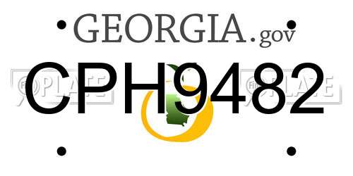 CPH9482 Georgia License Plate