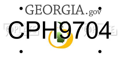 CPH9704 Georgia License Plate