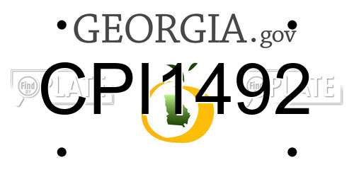 CPI1492 Georgia License Plate