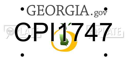 CPI1747 Georgia License Plate