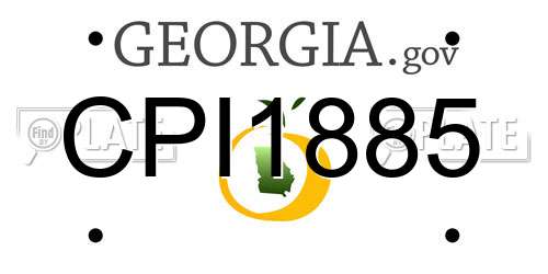 CPI1885 Georgia License Plate