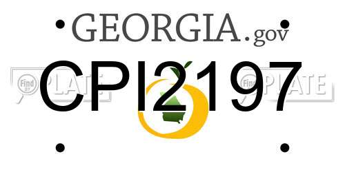 CPI2197 Georgia License Plate