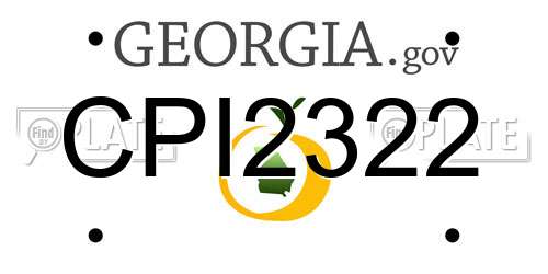 CPI2322 Georgia License Plate