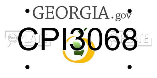 CPI3068 Georgia License Plate