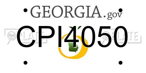 CPI4050 Georgia License Plate