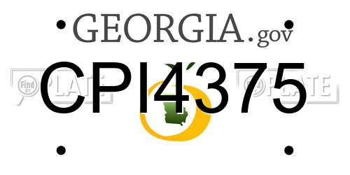 CPI4375 Georgia License Plate